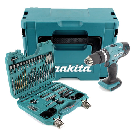 Makita DHP 453 ZJ Akku Schlagbohrschrauber 18 V 42 Nm + 101 tlg. Bit, Bohrer & Steckschlüssel Set + Makpac - ohne Akku, ohne Ladegerät - Toolbrothers