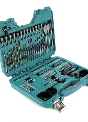 Makita DHP 453 RTJ Akku Schlagbohrschrauber 18 V 42 Nm + 2x 5,0 Ah Akku + Ladegerät + 101 tlg. Bit- & Bohrer Set + Makpac - Toolbrothers