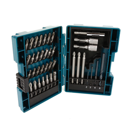 Makita 38-teiliges Bit und Bohrer Set im praktischen Kunststoffkoffer ( B‐54106 ) - Toolbrothers