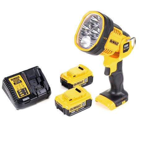 DeWalt DCL 043 Akku LED Lampe 18 V 1000 lm + 2x Akku 4,0 Ah + Ladegerät - Toolbrothers