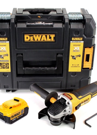 DeWalt DCG 405 NT Akku Winkelschleifer 18V 125mm Brushless + 1x Akku 4,0Ah + TSTAK - ohne Ladegerät - Toolbrothers