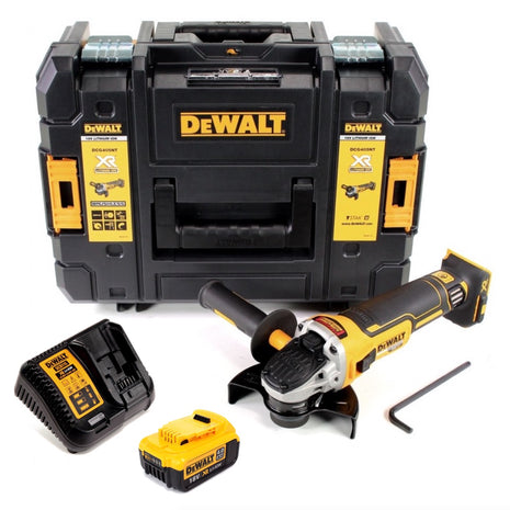 DeWalt DCG 405 M1 Akku Winkelschleifer 18V 125mm Brushless + 1x Akku 4,0Ah + Ladegerät + TSTAK - Toolbrothers