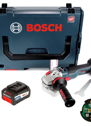 Bosch GWS 18 V-125 SC Akku Winkelschleifer 18V 125mm + 1x Akku 6,3Ah + GCY 30-4 Connectivity Modul + L-Boxx - Toolbrothers