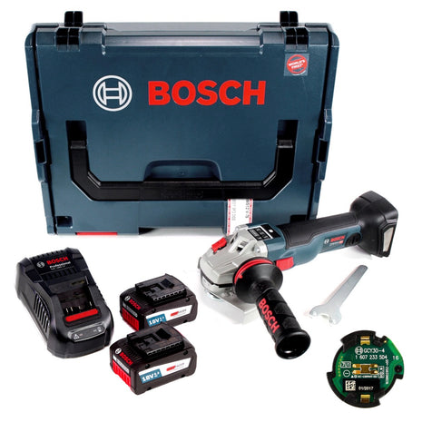 Bosch GWS 18 V-125 SC Akku Winkelschleifer 18V 125mm + GCY 30-4 Connectivity Modul + 2x Akku 6,3Ah + Ladegerät + L-Boxx - Toolbrothers