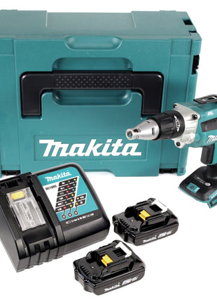 Makita DFS 250 RAJ Akku Trockenbauschrauber 18 V Brushless + 2x Akku 2,0 Ah + Ladegerät + Makpac - Toolbrothers