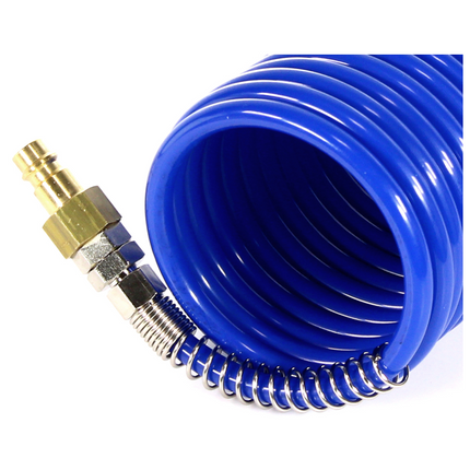 Prebena Spiralschlauch 6x9 mm 7,5 m mit Kupplung R 1/4 und Stecknippel NW 7.2 ( Z160.11 ) - Toolbrothers