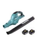 Makita DUB 361 T 2x 18 V / 36 V Akku Laubbläser Gebläse + 2x Makita BL 1850 5 Ah / 5000 mAh Akku - Toolbrothers