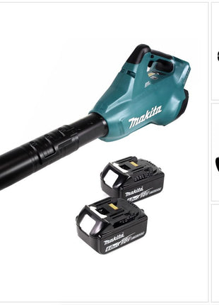 Makita DUB 362 2x18 Volt Akku Laubbläser Akku-Gebläse + 2x 6 Ah Akku - ohne Ladegerät - Toolbrothers