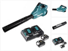 Makita DUB 362 2x18 Volt Akku Laubbläser Akku-Gebläse + 2x 6 Ah Akku + Makita DC 18 RD Doppel Ladegerät - Toolbrothers