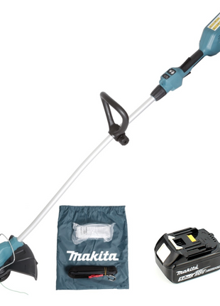 Makita DUR 184 LT1 Akku Rasentrimmer 18V 300mm Brushless + 1x Akku 5,0Ah - ohne Ladegerät - Toolbrothers