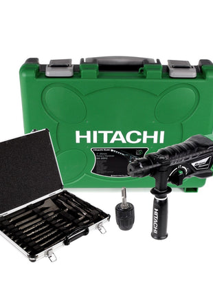 Hitachi DH 26 PC SDS Plus Bohrhammer Meißelhammer 830 W im Koffer + Makita D-42444 SDS-Plus Bohrer-Meißel-Set 17 tlg. im Alu Koffer - Toolbrothers