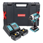 Makita DTD 154 SFJ-R Clé à choc sans fil 18V 1/4'' 175Nm Brushless + 2x batterie 3,0 Ah + chargeur + RHINO