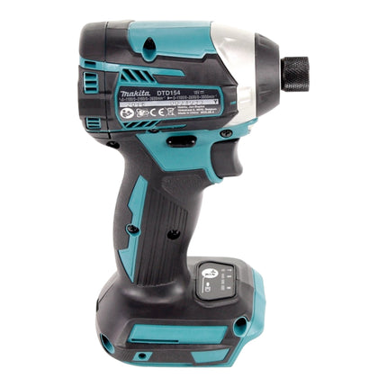 Avvitatore a impulsi a batteria Makita DTD 154 SFJ-R 18V 1/4" 175Nm brushless + 2x batteria ricaricabile 3,0 Ah + caricabatterie + RHINO