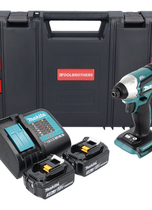 Makita DTD 155 SFJ-R akumulatorowy klucz udarowy 18V 140Nm bezszczotkowy + 2x akumulator 3.0 Ah + ładowarka + RHINO