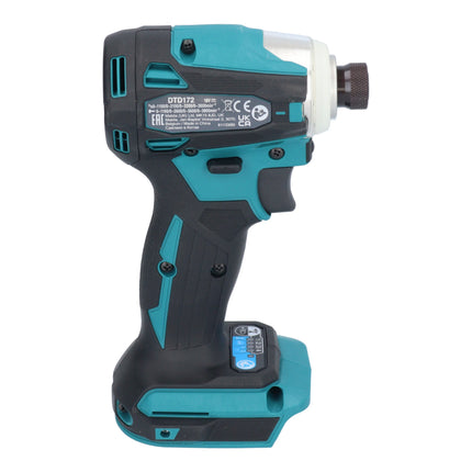 Avvitatore a impulsi a batteria Makita DTD 172 SFJ-R 18 V 180 Nm 1/4" brushless + 2x batteria ricaricabile 3,0 Ah + caricabatterie + RHINO