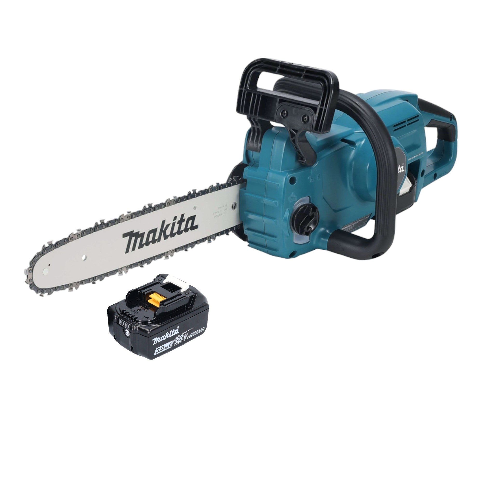 Makita DUC 357 FX3 Akku Kettensaege 18 V 35 cm Brushless 1x Akku 3 0 Ah ohne Ladegeraet 0 - toolbrothers