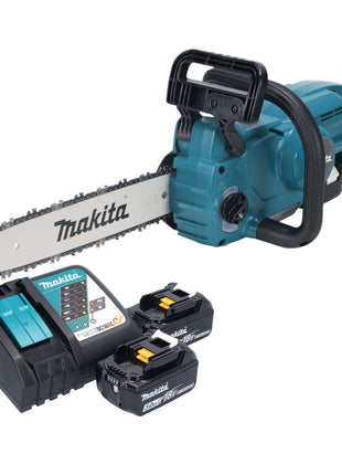 Makita DUC 357 RF2X3 Akumulatorowa pilarka łańcuchowa 18 V 35 cm bezszczotkowa + 2x akumulator 3,0 Ah + ładowarka