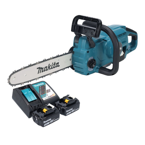 Motosierra a batería Makita DUC 357 RM2X3 18 V 35 cm sin escobillas + 2x baterías 4,0 Ah + cargador