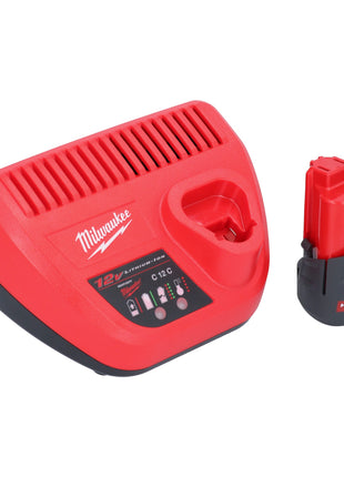 Coupe-tube en acier inoxydable sur batterie Milwaukee M12 PCSS-251C 12 V 12 - 28 mm + 1x batterie 2,5 Ah + chargeur + mallette