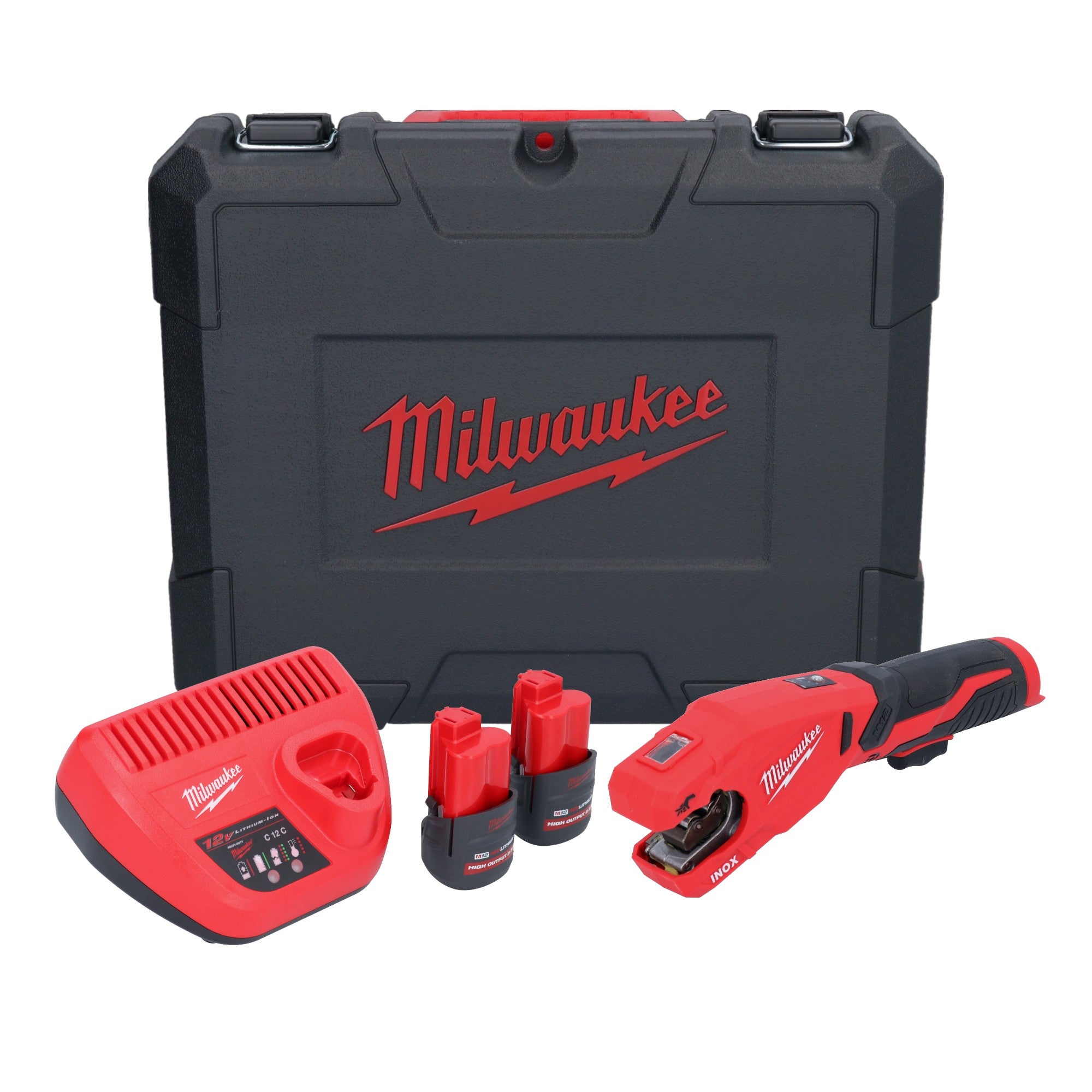 Milwaukee M12 PCSS 252C Akku Edelstahl Rohrabschneider 12 V 12 28 mm 2x Akku 2 5 Ah Ladegeraet Koffer 0 - toolbrothers