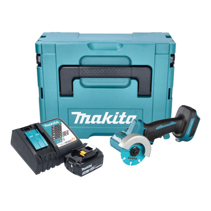Smerigliatrice angolare a batteria Makita DMC 300 RF1J 18 V 76 mm brushless + 1x batteria ricaricabile 3,0 Ah + caricabatterie + Makpac