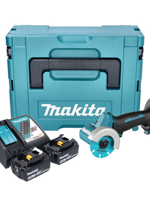 Makita DMC 300 RFJ Akku Winkelschleifer 18 V 76 mm Brushless + 2x Akku 3,0 Ah + Ladegerät + Makpac