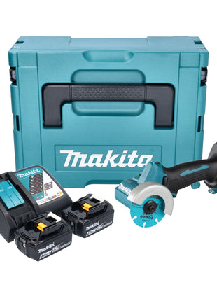 Makita DMC 300 RMJ Akku Winkelschleifer 18 V 76 mm Brushless + 2x Akku 4,0 Ah + Ladegerät + Makpac