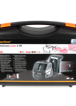 Laserliner AutoCross-Laser 2 XP selbstnivellierend Klasse 2, 2 mm auf 10 m Rot im Transportkoffer + magnetische Wandhalterung ( 060.101A ) - Toolbrothers