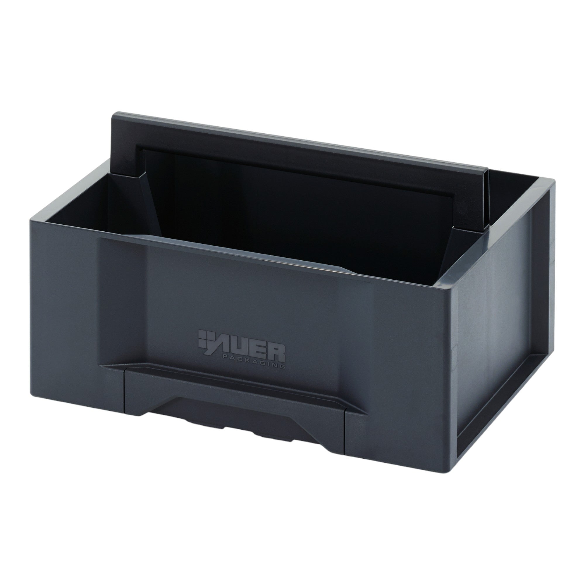 AUER Toolbox Basic Werkzeugkoffer 400 x 300 x 230 mm grau TB W 4316 F1 offen mit Haltegriff 1 - toolbrothers