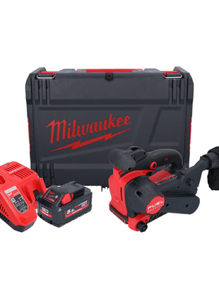 Milwaukee M18 FBTS75-551X Akku Bandschleifer 18 V 75 x 457 mm Brushless + 1x Akku 5,5 Ah + Ladegerät + HD Box