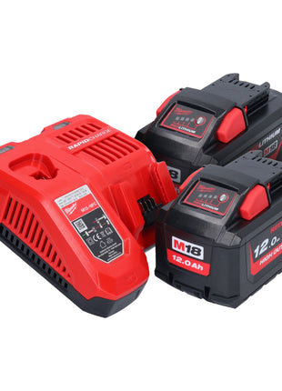 Tronçonneuse à batterie Milwaukee M18 FCHS-122 18 V 40 cm sans balais + 2x batteries 12,0 Ah + chargeur