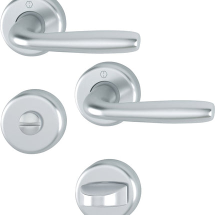 HOPPE set di rose Maribor 1766 / 17KV/17KVS Alluminio F1 ( 3000203146 )