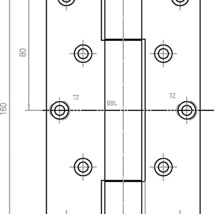SIMONSWERK cerniera per oggetti VARIANT VN 2929/160 acciaio inox spazzolato opaco 160 kg ( 3000255497 )