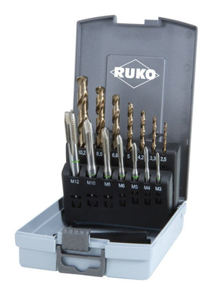 RUKO Jeu de tarauds pour machines DIN 371/376 B M3-M12 14 pièces ( 4000602048 )