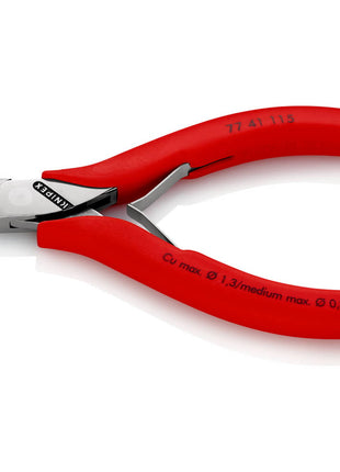 KNIPEX Electronics szczypce tnące boczne długość 115 mm kształt 2 ( 4000810487 )