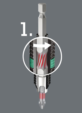 WERA Bit 855/1 BTH 1/4 ″ PZD 3 Longueur 25 mm ( 4000829562 )