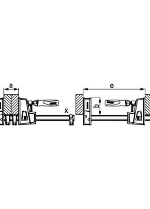 Abrazadera de cuerpo BESSEY KREV100-2K luz 1000 mm proyección 95 mm (4000831608)