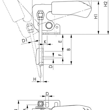 AMF Morsetto di bloccaggio n. 6848V misura 3 ( 4123683300 )
