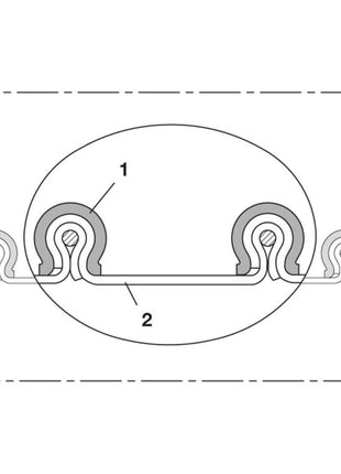 Manguera de aspiración y soplado NORRES CP VITON® 459 EC Ø interior 125-127 mm (4501401308)