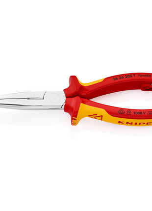 KNIPEX Pince à becs plats, ronds  longueur 200 mm forme 2 ( 8000272769 )