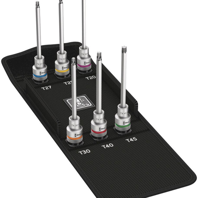 Set di chiavi a bussola WERA 8767 C TORX(R) HF2 6 pezzi ( 8000378064 )