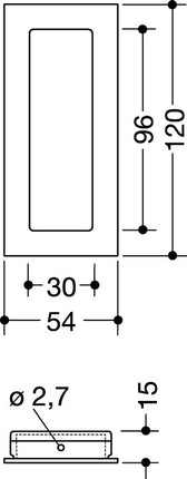 HEWI Copriporta scorrevole 544.54B120 Poliammide 98 segnale bianco opaco ( 8000591039 )