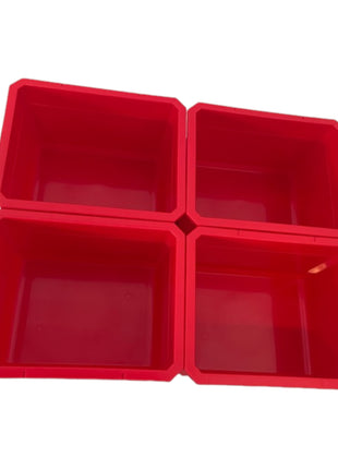 Qbrick System Container Set Nr. 1 Werkstattwand 39 x 35 cm mit 4 Behältern für System ONE und System TWO Koffer