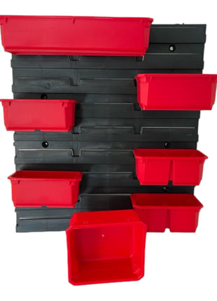 Qbrick System Container Set Nr. 6 Paroi d'atelier 39 x 35 cm avec 8 étagères pour PRO Organizer 100 / 200