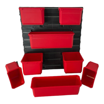 Qbrick System Set di contenitori n. 7 Parete dell'officina 39 x 35 cm con 8 contenitori per PRO Organiser 300