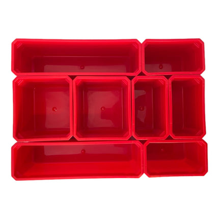 Qbrick System Set di contenitori n. 7 Parete dell'officina 39 x 35 cm con 8 contenitori per PRO Organiser 300