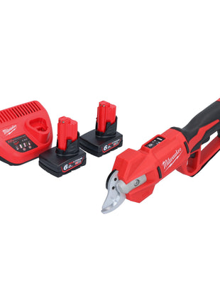 Milwaukee M12 BLPRS-602 Akku Astschere 12 V 32 mm + 2x Akku 6,0 Ah + Ladegerät