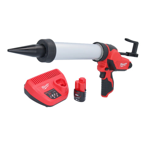 Milwaukee M12 PCG/400A-201 Akku Kartuschenpistole 12 V 400 ml + 1x Akku 2,0 Ah + Ladegerät