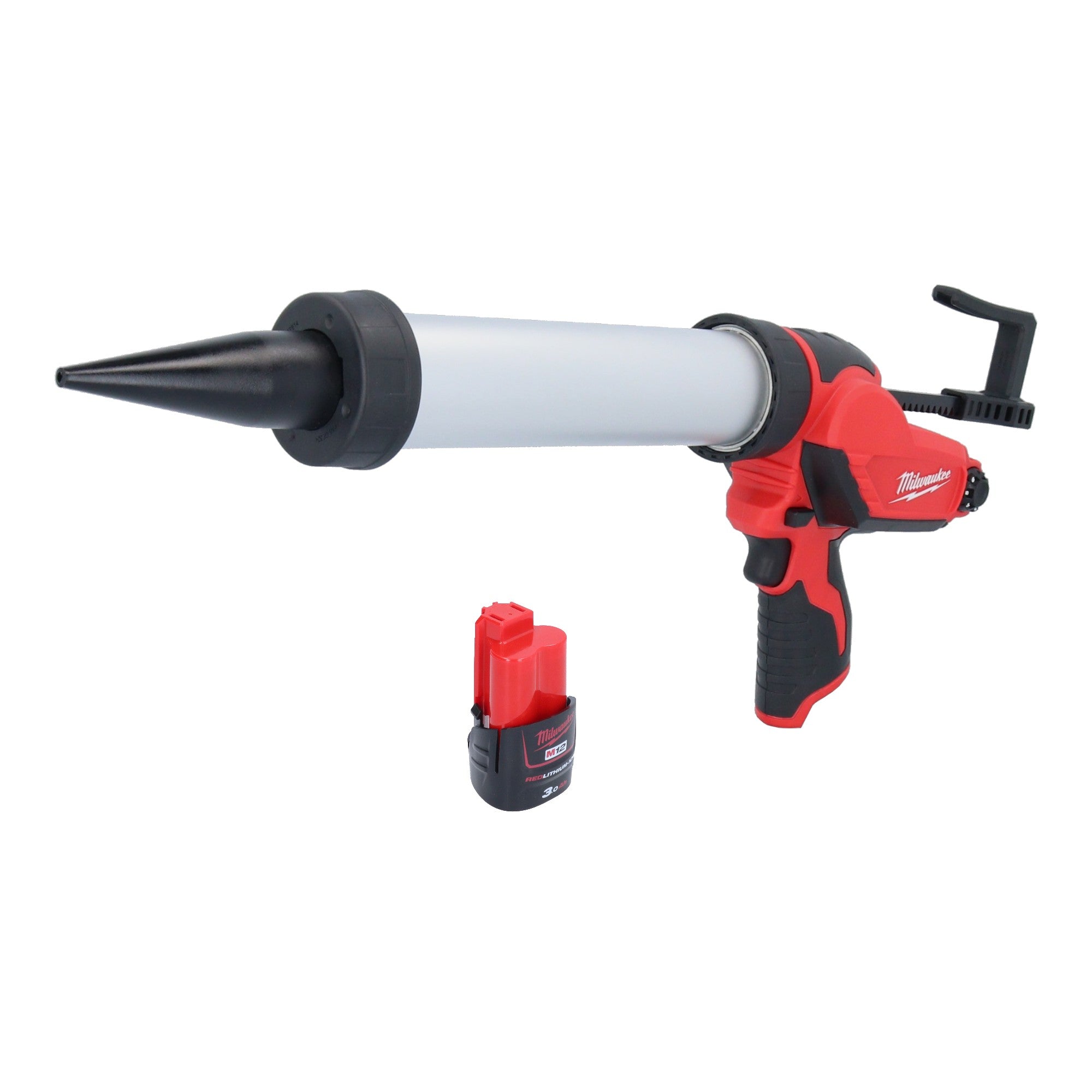 Milwaukee M12 PCG 400A 301 Akku Kartuschenpistole 12 V 400 ml 1x Akku 3 0 Ah ohne Ladegeraet 0 - toolbrothers