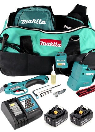 Makita DUP 361 RT Akku Rebschere Astschere 36 V ( 2x 18 V ) + 2x Akku 5,0 Ah + Ladegerät + Tasche - Toolbrothers